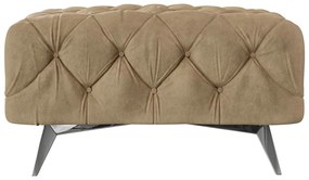 Taburet maro deschis cu tapițerie din catifea Chelsea – Ropez