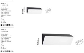 Aplica LED iluminat exterior modern IP65 STYLE L-60cm