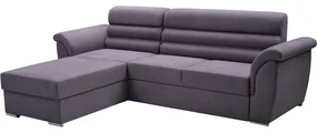 Set de canapea, ţesătură Queens gri închis, stânga, FABO