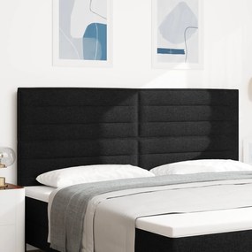 vidaXL tăblie design linii neagră 200 cm țesătură