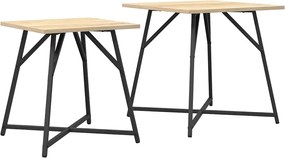 vidaXL Set măsuțe laterale 2 pcs Stejar Sonoma și negru