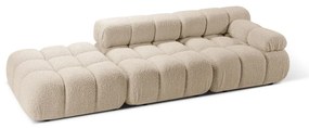 Canapea modulară bej cu tapițerie din țesătură bouclé 288 cm Bellis – Micadoni