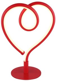 Veioza LED Lampa de masa metal rosu AMORE