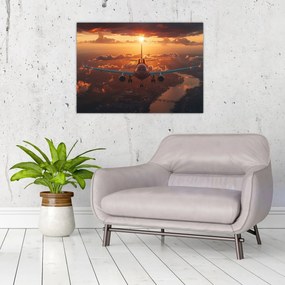 Tablou pe sticlă - Avion de transport (70x50 cm)