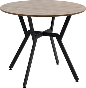 Masa rotunda  Agatha, picior de masă din metal,blat 90 cm