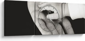 Tablou cu mâini (cu ceas) (90x30 cm)