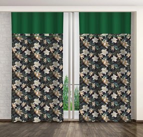 Draperie frumoasă modernă cu motiv floral Lungime: 250 cm