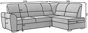 Coltar extensibil Siber pe stanga Nube 45