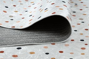 BAMBINO 47890 covor lavabil Puncte pentru copii anti-alunecare - alb / maro