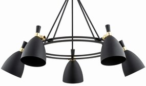 Lustra cu 5 spoturi design modern CHARLOTTE negru