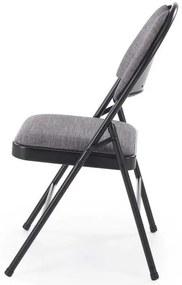 Scaun pliabil Dover, gri / negru
