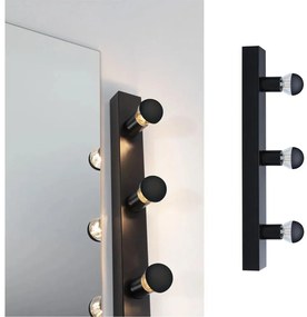 Corp de iluminat pentru oglindă de baie Paulmann 80097 3xE14/40W IP44 REGULA 230V negru