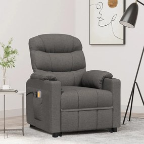 3143542 vidaXL Fotoliu de masaj rabatabil electric, gri deschis, textil