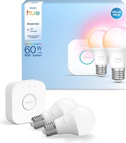 Pachet de bază Philips Hue WACA 2xE27/8W/230V 2200-6500K + Hue Bridge