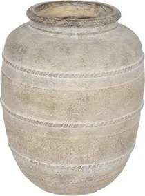 Vază decorativă, stil modern minimalist, culoare naturală, din magnezie, „Magnesia”