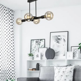 Lustră pe tijă ASTRID 4xE27/60W/230V negru