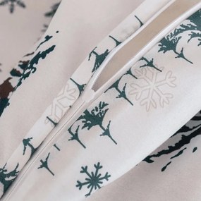 Lenjerie de pat din flanel SNOWY HOUSES alb Dimensiune lenjerie de pat: 70 x 90 cm | 140 x 220 cm