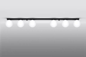 Plafonieră neagră cu abajur din sticlă ø 12 cm Umerta – Sollux