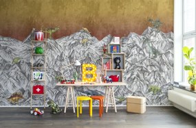 Fototapet, Dinosaur Mountain, Volcano, Rebel Walls