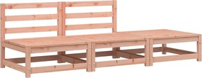 vidaXL Canapea de grădină fără cotiere cu taburet, lemn masiv douglas