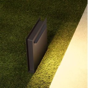 Mini Stalp de exterior LED 2700K, IP67 RECTO H-23cm gri inchis