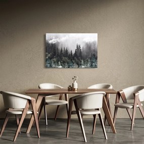Tablou - Pădure cu elemente ilustrate (90x60 cm)