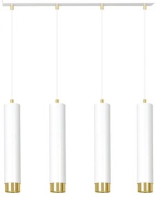 Lustra moderna cu spoturi stil minimalist KIBO 4 alb/auriu