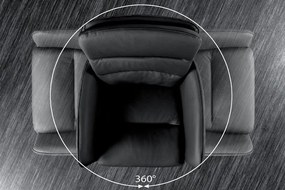 Scaun de bar pivotant Big George, microfibra/ piele antracit