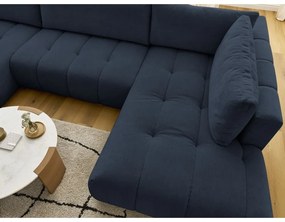 Colțar albastru închis extensibil/cu spațiu de depozitare (cu colț pe partea dreaptă/în formă de "U") Fuji – Bobochic Paris