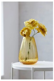 Vază din sticlă Bitz Kusintha, înălțime 22 cm, galben