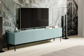 Dulap TV Nicole 200 cm - salvie MDF / picioare negre