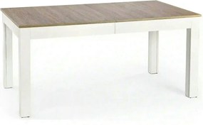 Masa extensibila SEWERYN, stejar/alb, PAL, 160/300x90x76 cm