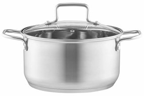 Oala inox cu capac 20cm, 3L, Hugo