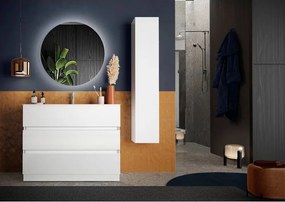 Set dulap baza si lavoar pe pardoseala alb LC Mobili Italia Start 101x86x47 cm