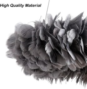 BRILAGI - Candelabru LED suspendat pe cablu FEATHER 3xE27/40W/230V + 3xLED/3W Ø 50 cm, gri