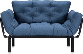 Canapea Extensibilă 2 locuri SUNNY, pentru terasă, 155x70x85 cm, Albastru-Impermeabil
