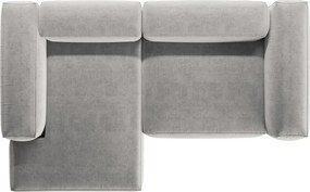 Colțar gri deschis (cu colț pe partea stângă/cu șezlong) Bergamo – Cosmopolitan Design