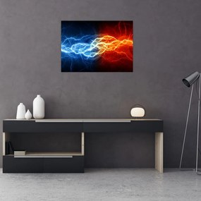 Tablou pe sticlă cu tensiunea de curent (70x50 cm)
