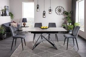 Masa extensibila Westin SC JASPER alb/negru mat L120-160 cm