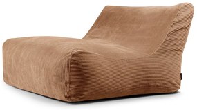 Fotoliu bean bag maro cu tapițerie din catifea reiată Sofa Lounge – SLOWDOWN