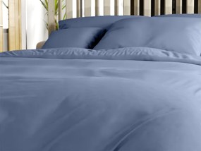 Lenjerie de pat din bumbac LUX albastra cu buzunar hotelier Dimensiune lenjerie de pat: 70 x 90 cm | 140 x 200 cm