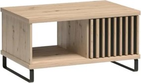 Masuta CALI C8, stejar artisan/negru, PAL/metal, 90x58x46 cm