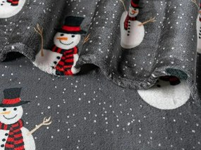 Patura pufoasa de Craciun luminata SNOW BUDDY, gri Dimensiune: 150 x 200 cm