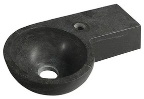 Sapho - Lavoar suspendat de colț BLOK 40 x 23 cm, montare pe dreapta, antracit