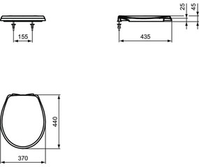 Capac wc soft close Ideal Standard Eurovit