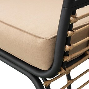 Fotoliu de grădină bej din metal Paros – Garden Pleasure