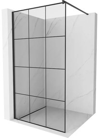 Mexen Kioto perete de duș 120 x 200 cm, transparent/Model negru 8 mm, Neagră - 800-120-101-70-77