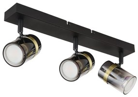 Plafoniera 3L design industrial Trabby negru