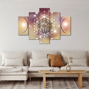 Tablou - Mandala cu elemente (150x105 cm)