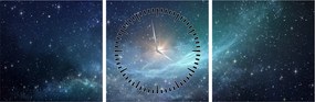Tablou - Stele și nebuloase (cu ceas) (90x30 cm)